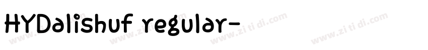 HYDalishuf regular字体转换
